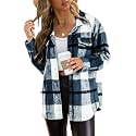 AUTOMET Shackets for Women Plaid Flannel Shirts