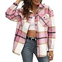 AUTOMET Shackets for Women Plaid Flannel Shirts