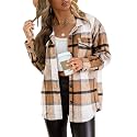 AUTOMET Shackets for Women Plaid Flannel Shirts