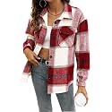 AUTOMET Shackets for Women Plaid Flannel Shirts