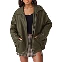 AUTOMET Women's Oversized Faux Leather Jacket for Fall and Winter