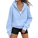 AUTOMET Womens Hoodies Half Zip Up Casual Comfort Fall Clothes 2026