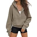 AUTOMET Womens Hoodies Half Zip Up Casual Comfort Fall Clothes 2026