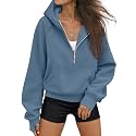 AUTOMET Womens Hoodies Half Zip Up Casual Comfort Fall Clothes 2026