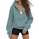 AUTOMET Womens Hoodies Half Zip Up Casual Comfort Fall Clothes 2026