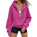 AUTOMET Womens Hoodies Half Zip Up Casual Comfort Fall Clothes 2026