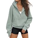 AUTOMET Womens Hoodies Half Zip Up Casual Comfort Fall Clothes 2026