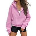 AUTOMET Womens Hoodies Half Zip Up Casual Comfort Fall Clothes 2026