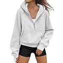 AUTOMET Womens Hoodies Half Zip Up Casual Comfort Fall Clothes 2026