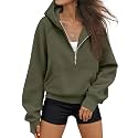 AUTOMET Womens Hoodies Half Zip Up Casual Comfort Fall Clothes 2026