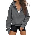 AUTOMET Womens Hoodies Half Zip Up Casual Comfort Fall Clothes 2026