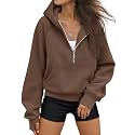 AUTOMET Womens Hoodies Half Zip Up Casual Comfort Fall Clothes 2026