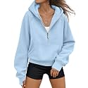 AUTOMET Womens Hoodies Half Zip Up Casual Comfort Fall Clothes 2026