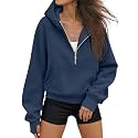 AUTOMET Womens Hoodies Half Zip Up Casual Comfort Fall Clothes 2026