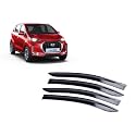 AutoMoto Unbreakable Injection Moulded Car Side Window Deflector, Door Visor, Wind Guard, Rain Guard Compatible with Datsun RediGo Set of-4pcs