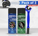 automunk Bike Chain Lubricant And Chain Cleaner Spray With Cleaning Brush lubricant Chain Oil (1000 ml, Pack of 3)