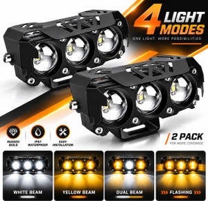 automunk fog light x1 3lens yellowwhite fog lamp car motorbike truck van led 12 v 40 w