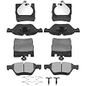 AUTOMUTO 8PC Front Rear Semi-Metallic Disc Brake Pads Set D873 D853