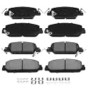 AUTOMUTO 8PCS Front &amp; Rear Ceramic Disc Brake Pads Set D2036 D2037