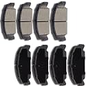 AUTOMUTO 8PCS Front &amp; Rear Ceramic Disc Brake Pads Set D374 D273