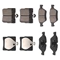 AUTOMUTO 8PCS Front &amp; Rear Semi-Metallic Disc Brake Pads Set D779 D853