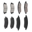 AUTOMUTO D1069 D1068 8PCS Front Rear Semi-Metallic Disc Brake Pads Set
