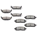 AUTOMUTO - Front and Rear Disc Brake Pads Sets D1083 &amp; D1012 w/Hardware