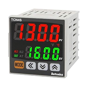autonics tcn4s-24r temp control 116 din dual display 4 digit pid control relay amp ssr output 2 alarm output 100-240 vac