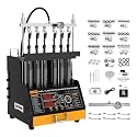 AUTOOL CT450 Fuel Injector Tester &amp; Cleaner, 6-Cylinder Ultrasonic Injector Cleaning Machine with Heating, GDI EFI FSI Compatible, 3 Cleaning Modes &amp; 10 Test Functions, 12V/70V/120V Output