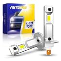 AUTOONE H1 Led Bulbs, 70000LM 6000K Cool White, 14 Times Brightness, H1 Bulbs Replacement for Cars, Plug and Play (Pack of 2)