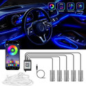 AutoPowerz Multicolor 9 in 1 Car Interior Under Dash Vibe Ambience Atmosphere Neon Light Car Fancy Lights