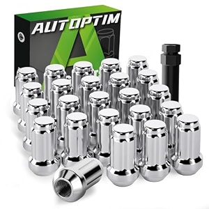 autoptim m12x125 spline lug nuts - 24pcs chrome nut with socket for nissan