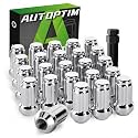AUTOPTIM M12x1.5 Spline Lug Nuts - 24Pcs Chrome Closed End Nuts with Socket