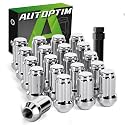 AUTOPTIM M12x1.25 Spline Lug Nuts - 20Pcs Chrome Nut with Socket for Nissan