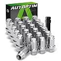 AUTOPTIM M12x1.5 Extended Lug Nuts - 24Pcs 6 Spline Chrome Nuts with Socket