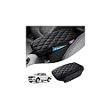 Autorder Center Console Cover for 2024-2026 Ford Ranger Accessories Armrest Cushion Cover Leather Middle Console Pad with Pockets Storage Bag Anti-Scratch Armrest Pad for Pet