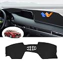 Autorder Dashboard Cover Mat for Mazda 3 2019-2025 Accessories Dash Cover Flannel Dash Mat Sunshade Glare UV Rays Protector (Without HUD)