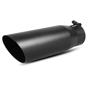 autosaver88 275 inch inlet black exhaust tip 275 x 35 x 12 inches black painting finish stainless steel exhaust tailpipe tip bolt on design