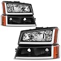 AUTOSAVER88 LED DRL Headlights Compatible with 03-06 Chevy Silverado