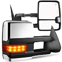 AUTOSAVER88 Towing Mirrors for 2003-2007 Chevy Silverado GMC Sierra Chrome