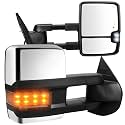 AUTOSAVER88 Towing Mirrors for Chevy GMC 2007-2013 Silverado Sierra Chrome