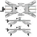 AutoSolo 3D DSP Wheel Alignment Clamp for 11-25 inch Rims, Magnetic Camber Caster Gauge Mount - DIY Tire Alignment Tool and Camber Tool for the Home Garage, 2 Pack