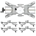 AutoSolo 3D DSP Wheel Alignment Clamp for 11-25 inch Rims, Magnetic Camber Caster Gauge Mount - DIY Tire Alignment Tool and Camber Tool for the Home Garage, 4 Pack