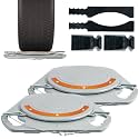 AutoSolo Low Profile Wheel Alignment Turn Plates - 4-Ton Capacity, Brass Dial Measurements, with Bonus Accessories for Complete Wheel Alignment &amp; Balancing Tools (One Pair)