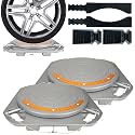 AutoSolo Wheel Alignment Turn Plates - 4-Ton Capacity, Brass Dial Measurements, with Bonus Accessories for Complete Wheel Alignment &amp; Balancing Tools (One Pair)
