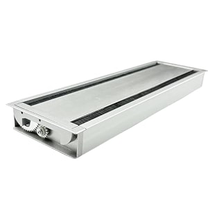 aluminum alloy desk grommet  rectangular metal cable wire hole cover flip dust-proof lid for office computer table tv cabinet amp furniture cord organizer 300mm148mm two way silver