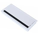 Aluminum Alloy Desk Grommet – Rectangular Metal Cable Wire Hole Cover for Office Desk, Computer Table, TV Cabinet & Furniture – Cord Organizer (300mm*127mm Soft Close, Sandblast White)