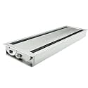 Aluminum Alloy Desk Grommet – Rectangular Metal Cable Wire Hole Cover Flip Dust-Proof Lid for Office, Computer Table, TV Cabinet & Furniture, Cord Organizer (300mm*148mm Two Way, Silver)