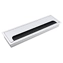 Aluminum Alloy Desk Grommet – Rectangular Metal Cable Wire Hole Cover with Flip Dust-Proof Lid for Office, Computer Table, TV Cabinet & Furniture – Cord Organizer (280mm*80mm, Silver)