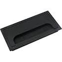 Aluminum Alloy Desk Grommet – Rectangular Metal Cable Wire Hole Cover with Flip Dust-Proof Lid for Office, Computer Table, TV Cabinet & Furniture – Cord Organizer (160mm*80mm, Black)